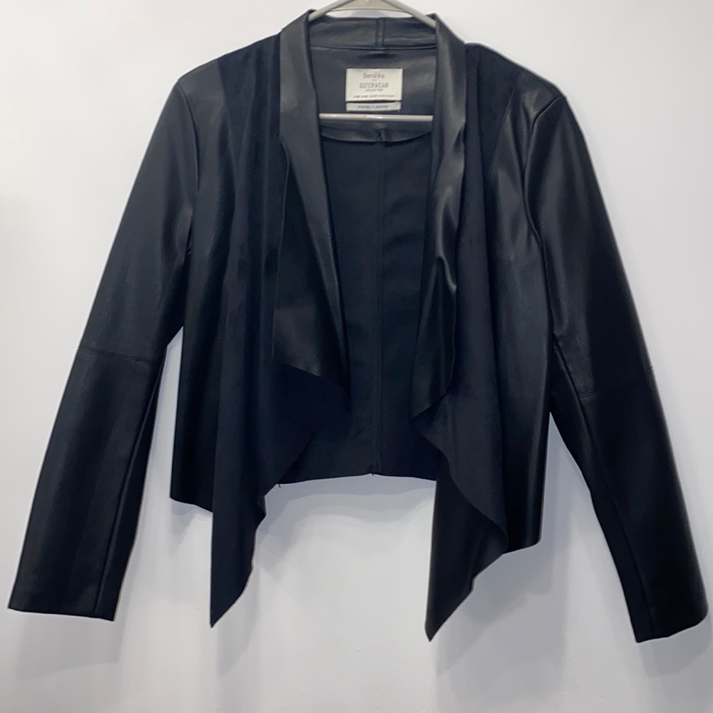 🟣 Bershka Leather and Suede Jacket